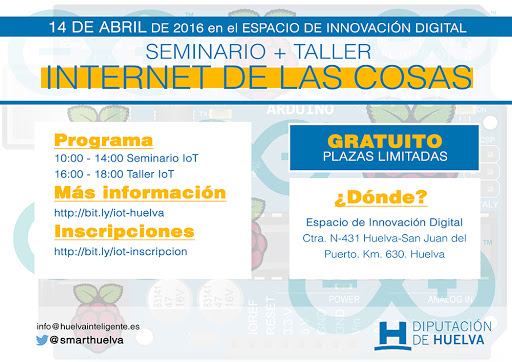 Banner Resumencional del evento sobre IOT en Huelva Inteligente