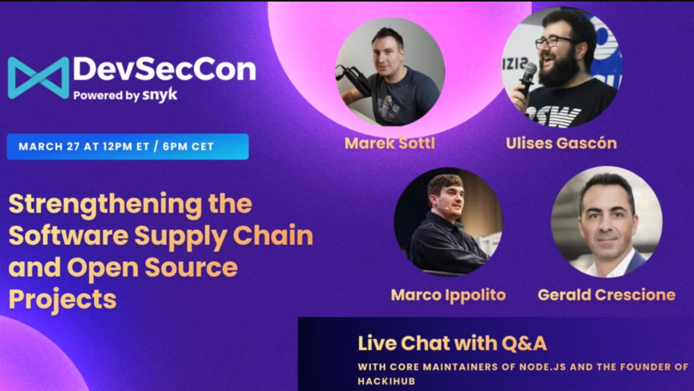 Banner promocional de la entrevista en Meetup